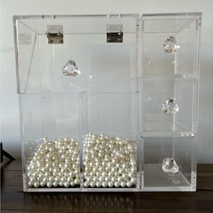 Makeup brush organizer acrylic clear